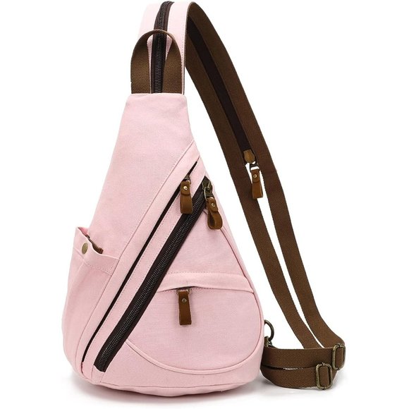 Women Small Casual Canvas Sling Crossbody Shoulder Backpack main image 4